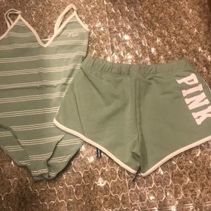 Pink Victoria Secret short set